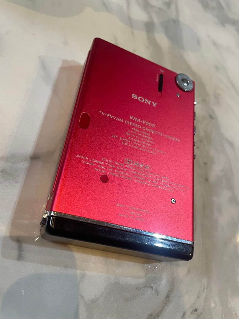 SONY ウォークマン WM-F203 赤 レッド カセットプレーヤー ジャンク
