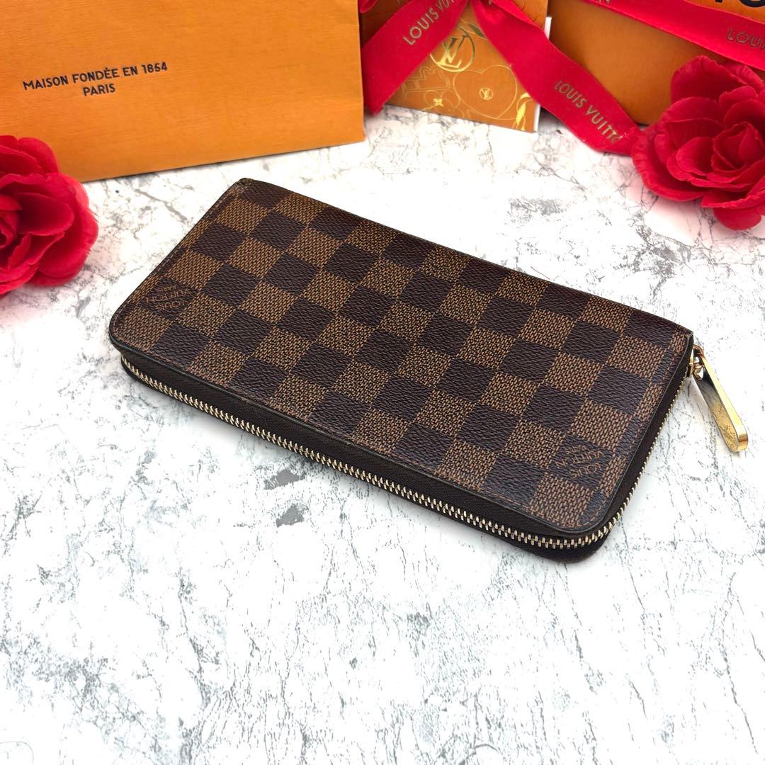 【極美品】 ルイヴィトン ダミエ ジッピーウォレット 長財布 ラウンドファスナー