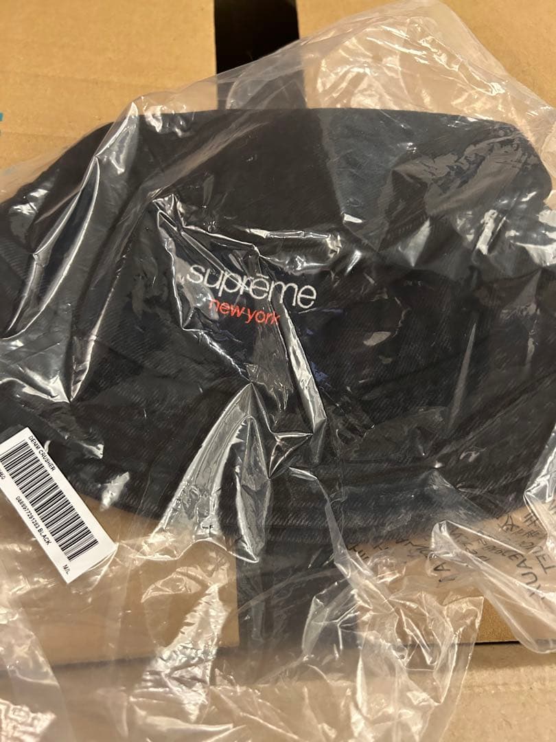 帽子 Supreme DENIM CRUSHER BLACK M/L