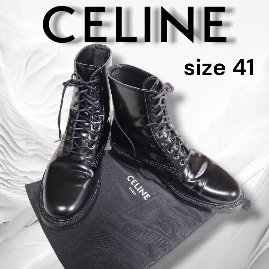 セリーヌ CELINE レースアップ ショートブーツ 41