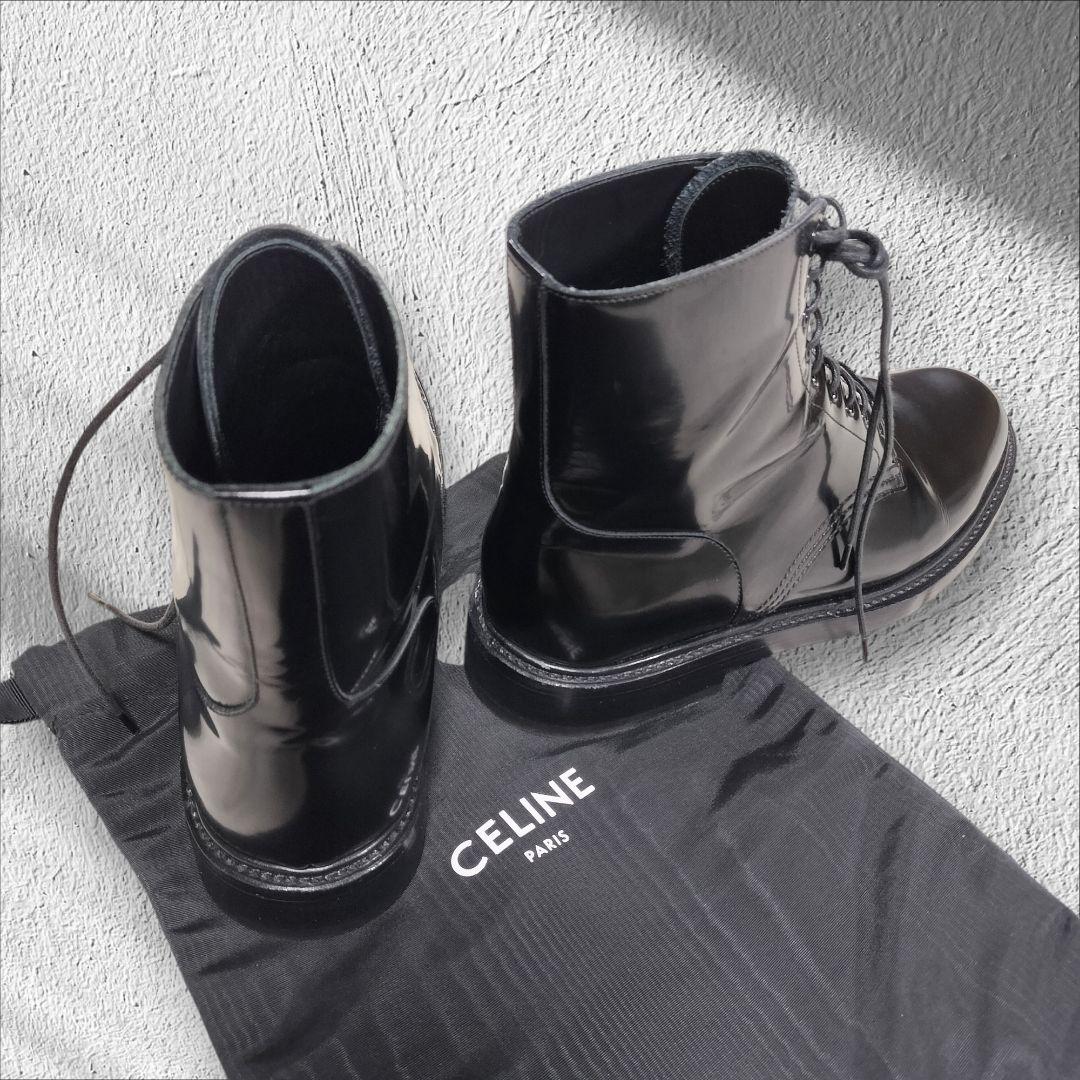 セリーヌ CELINE レースアップ ショートブーツ 41