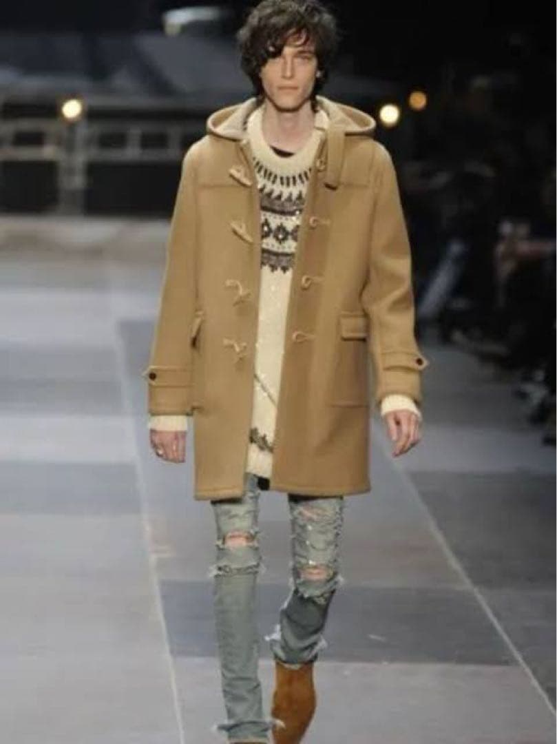 【美品】SAINT LAURENT Paris 13AW ダッフルコート レッド