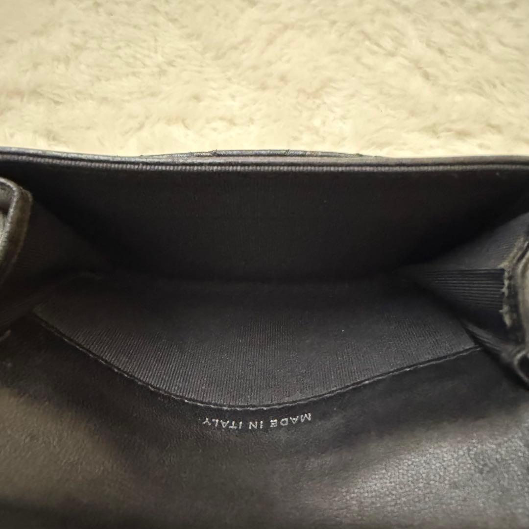 シャネル　マトラッセ　カードケース　名刺入れ　黒　ブラック　ミニ財布　20番台