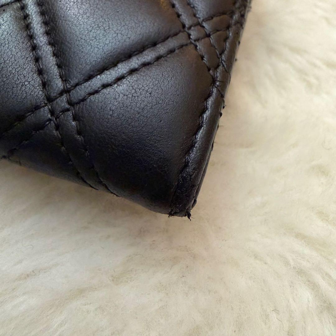 シャネル　マトラッセ　カードケース　名刺入れ　黒　ブラック　ミニ財布　20番台