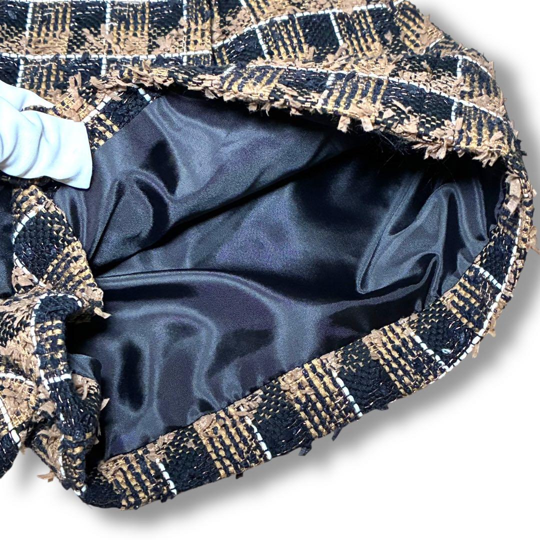 【shéller】check tweed wrap culottes Sサイズ