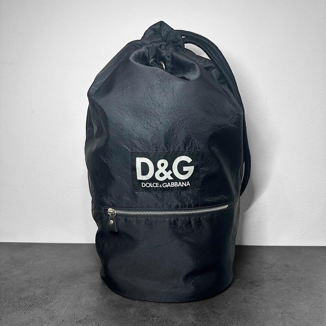 DOLCE&GABBANA ロゴ　巾着　ナイロン　ラージ　ショルダーバッグ