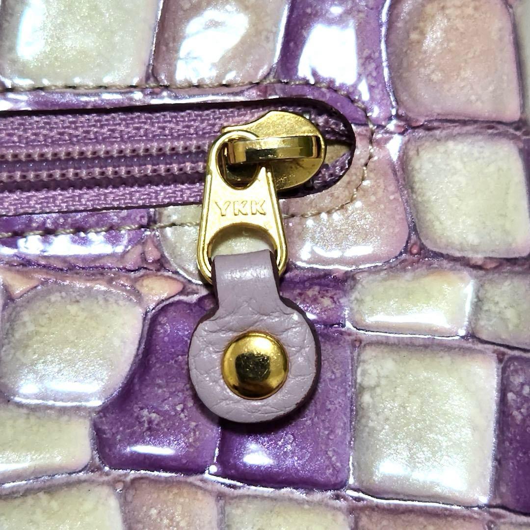 ✨極美品　人気カラー✨アタオ　長財布　L字ファスナー　タッセル　ロゴ　ラベンダー