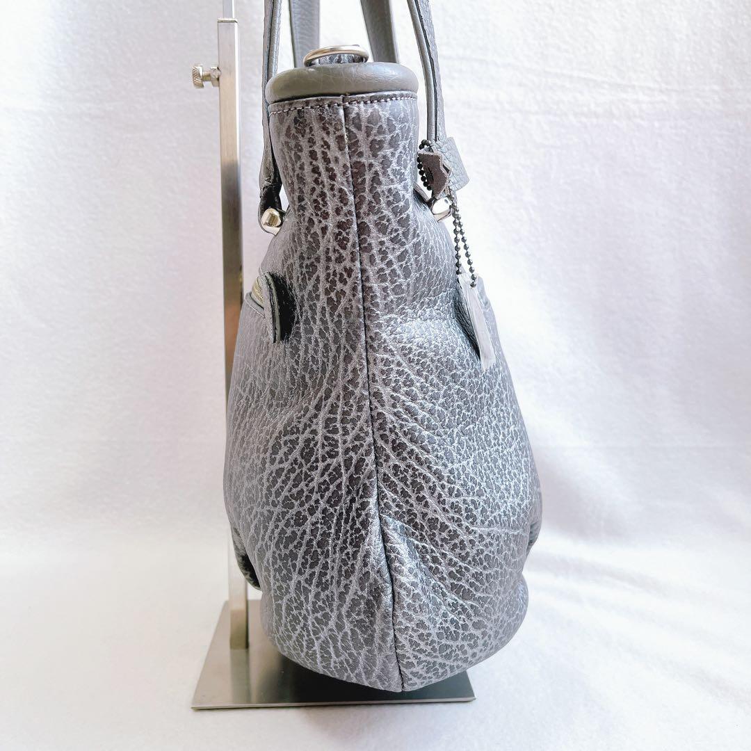 未使用級 希少JRA エレファント ハンド ショルダーバッグ 2way グレー象