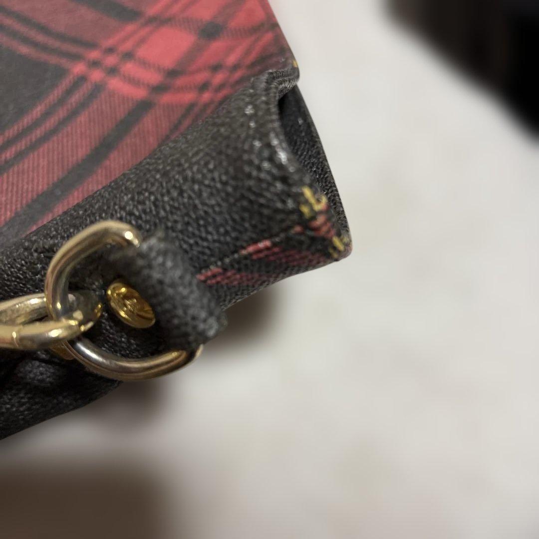 Vivienne Westwood ショルダーバッグ　オーブ　チェック柄　PVC