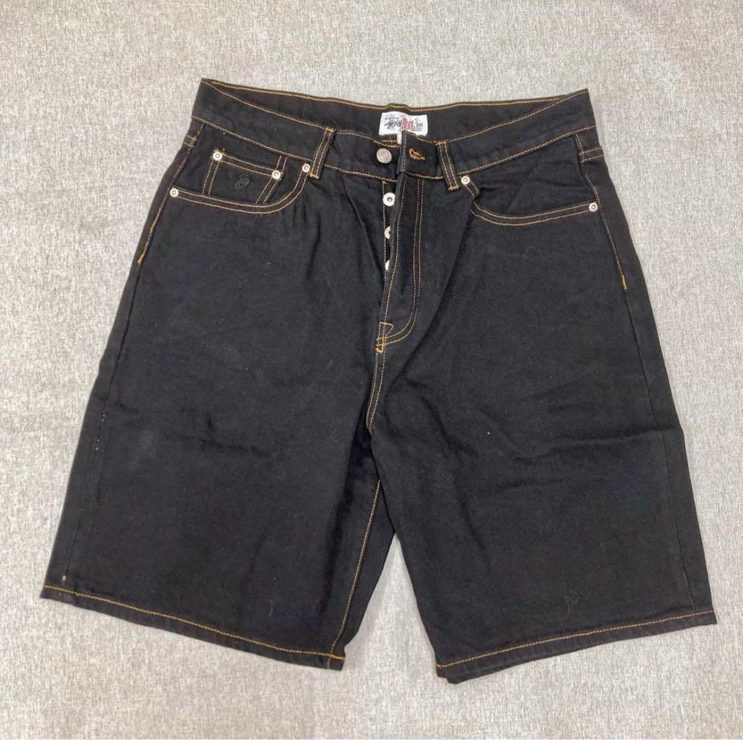冒*)様 Stussy ブラックデニム ショートパンツ 30