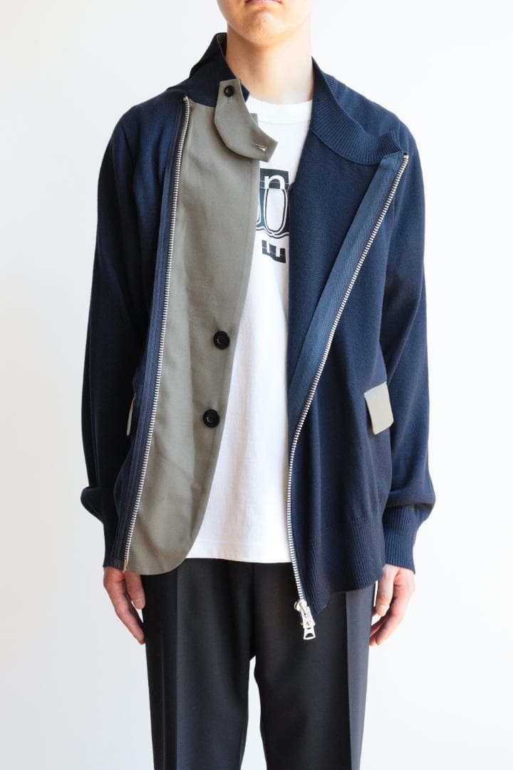 u*n様 SACAI　21AW/Wool Knit Suiting Jacket