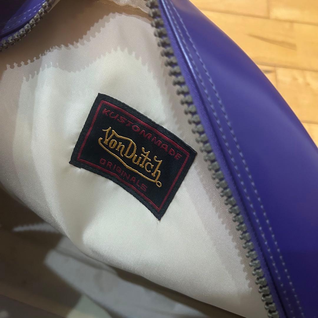 ☆ von dutch ☆ボンダッチ ボストンバッグ　パープル イエロー　Y2K