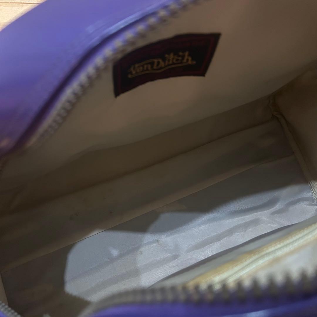 ☆ von dutch ☆ボンダッチ ボストンバッグ　パープル イエロー　Y2K