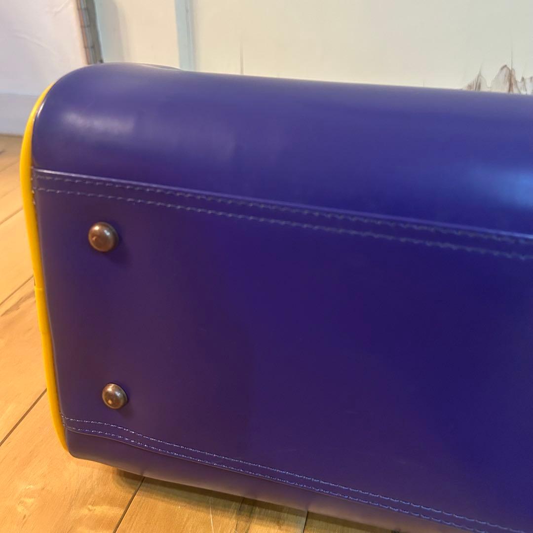 ☆ von dutch ☆ボンダッチ ボストンバッグ　パープル イエロー　Y2K