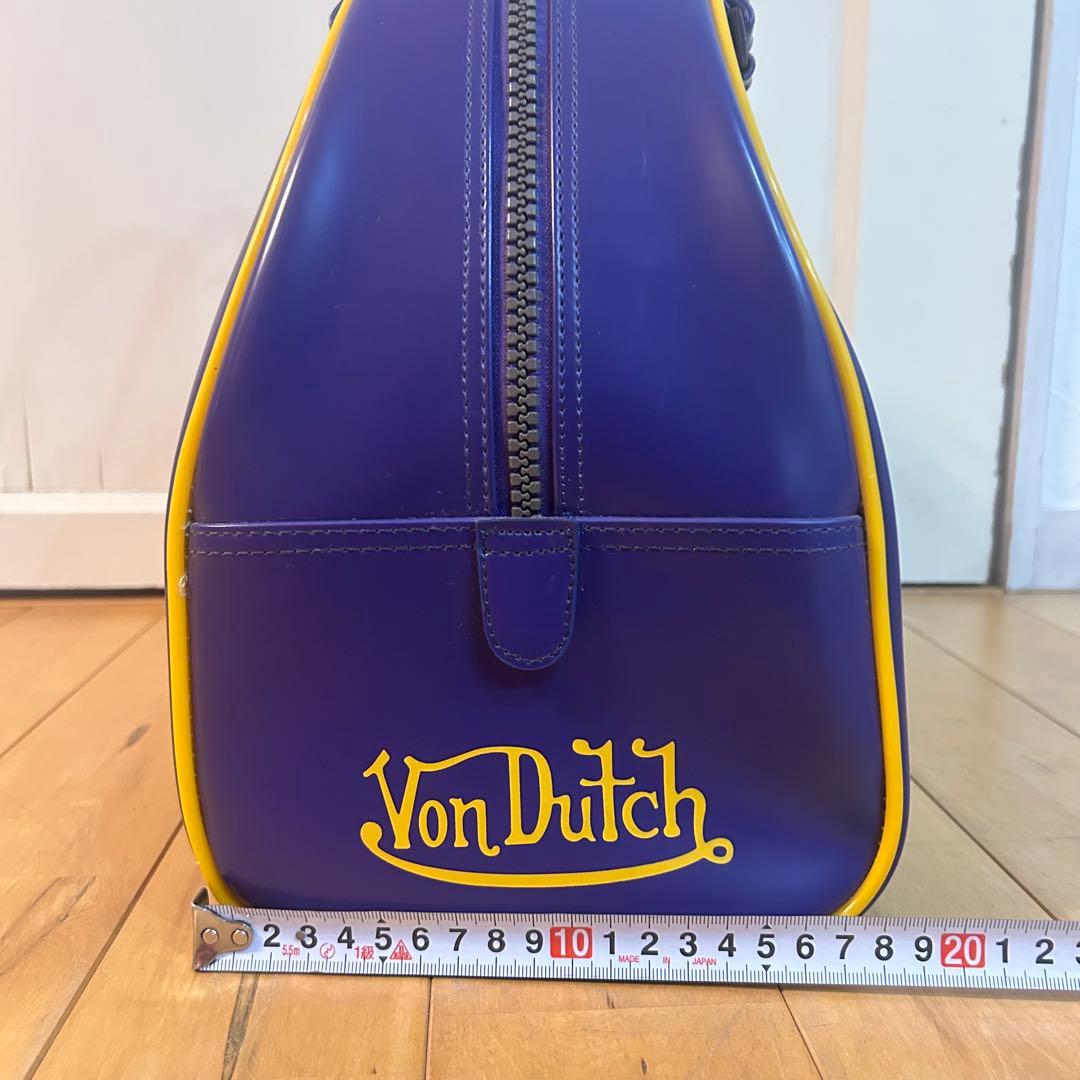 ☆ von dutch ☆ボンダッチ ボストンバッグ　パープル イエロー　Y2K
