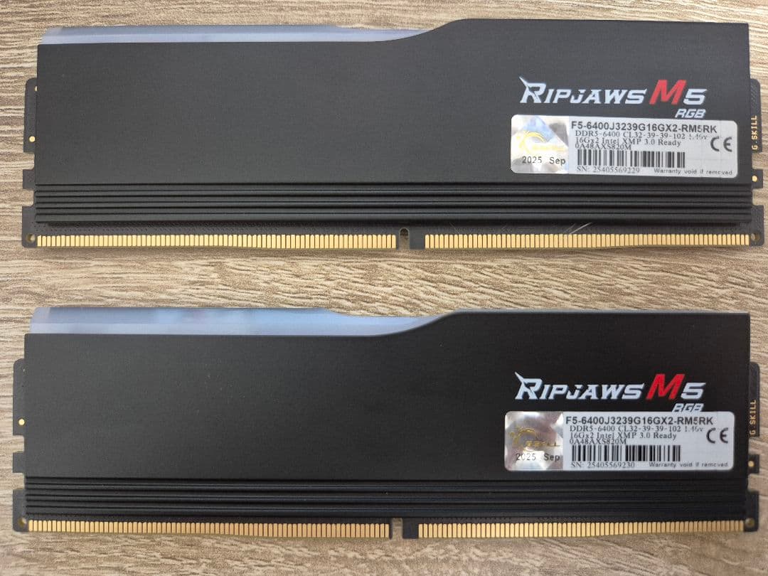 メモリー G.SKILL RIPJAWS M5 DDR5 32GB 6400 CL32