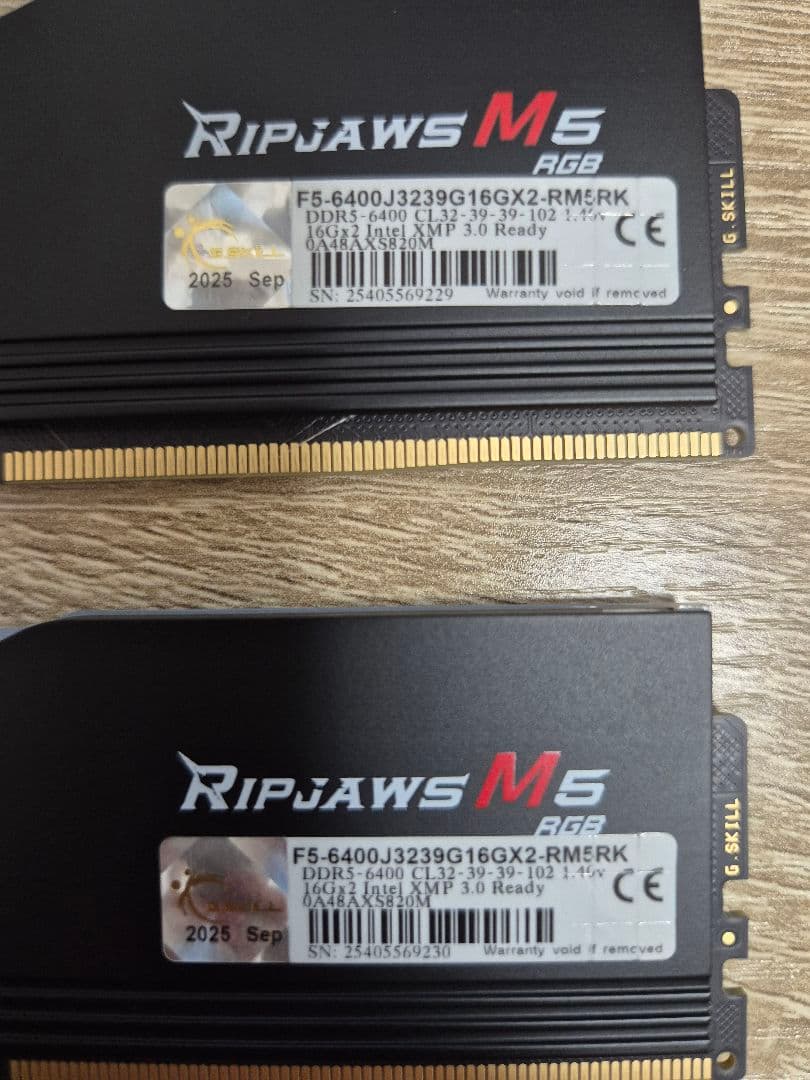メモリー G.SKILL RIPJAWS M5 DDR5 32GB 6400 CL32