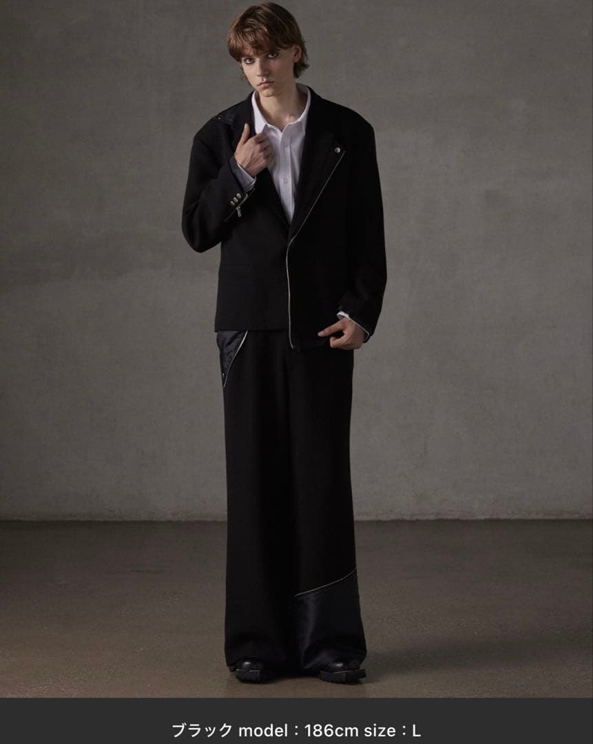 【GRANCY】リバース レイヤードデザイン スラックス（SETUP可）