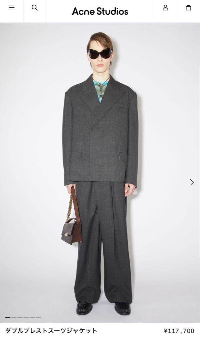 【極美品】Acne Stidiosダブルブレストスーツジャケット アクネ 44