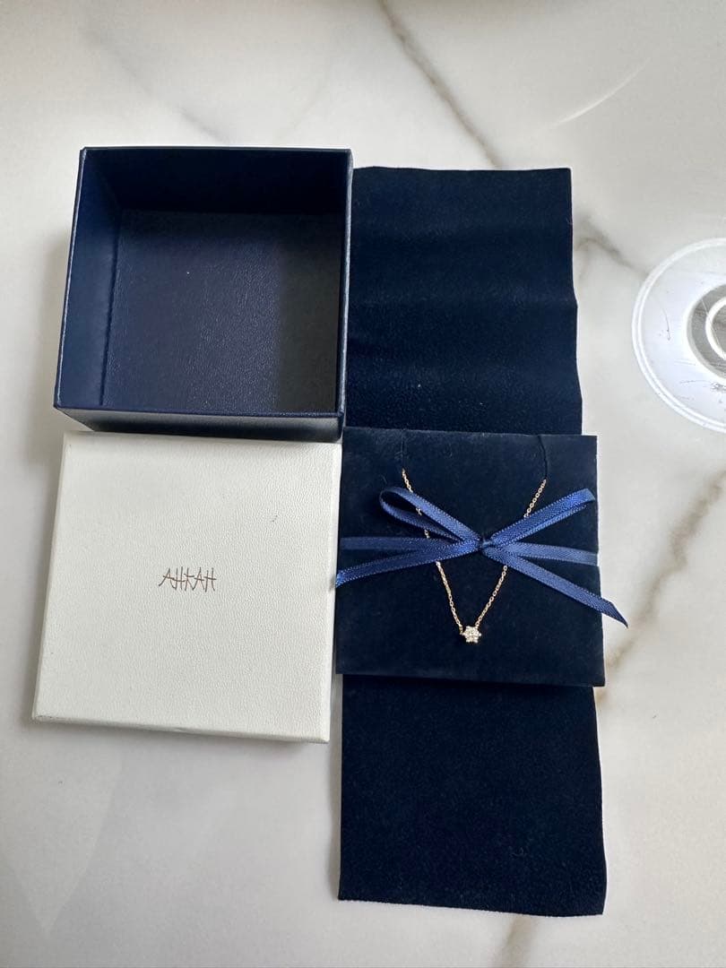 AHKAH ロシアンダイヤモンドネックレス　0.13ct