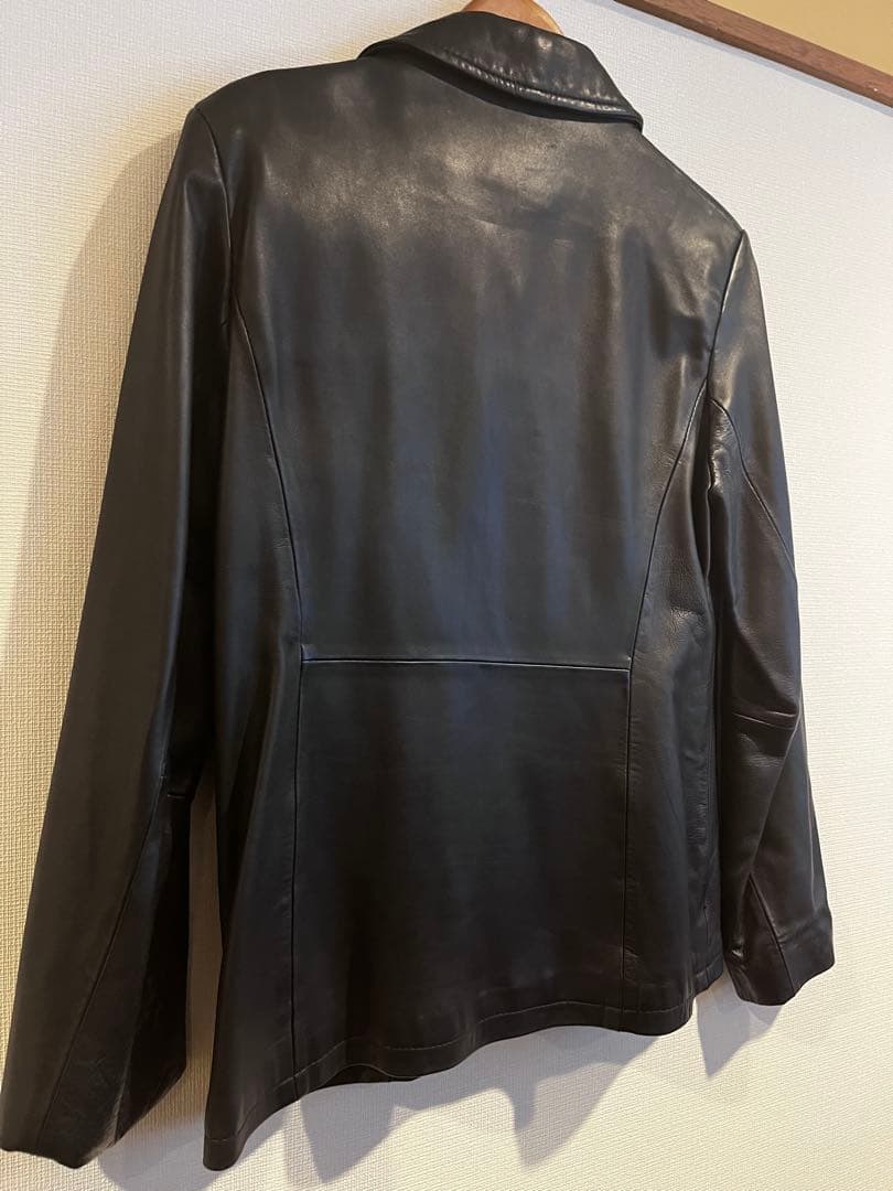 【美品】BANANA REPUBLIC ブラック レザージャケット レディースM