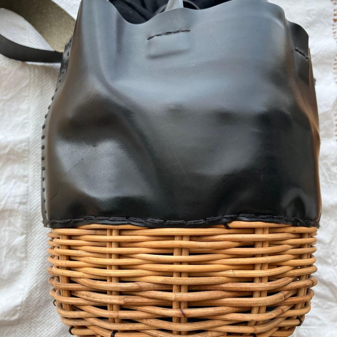 eb・a・gos エバゴス レザーカゴbag ショルダー付き