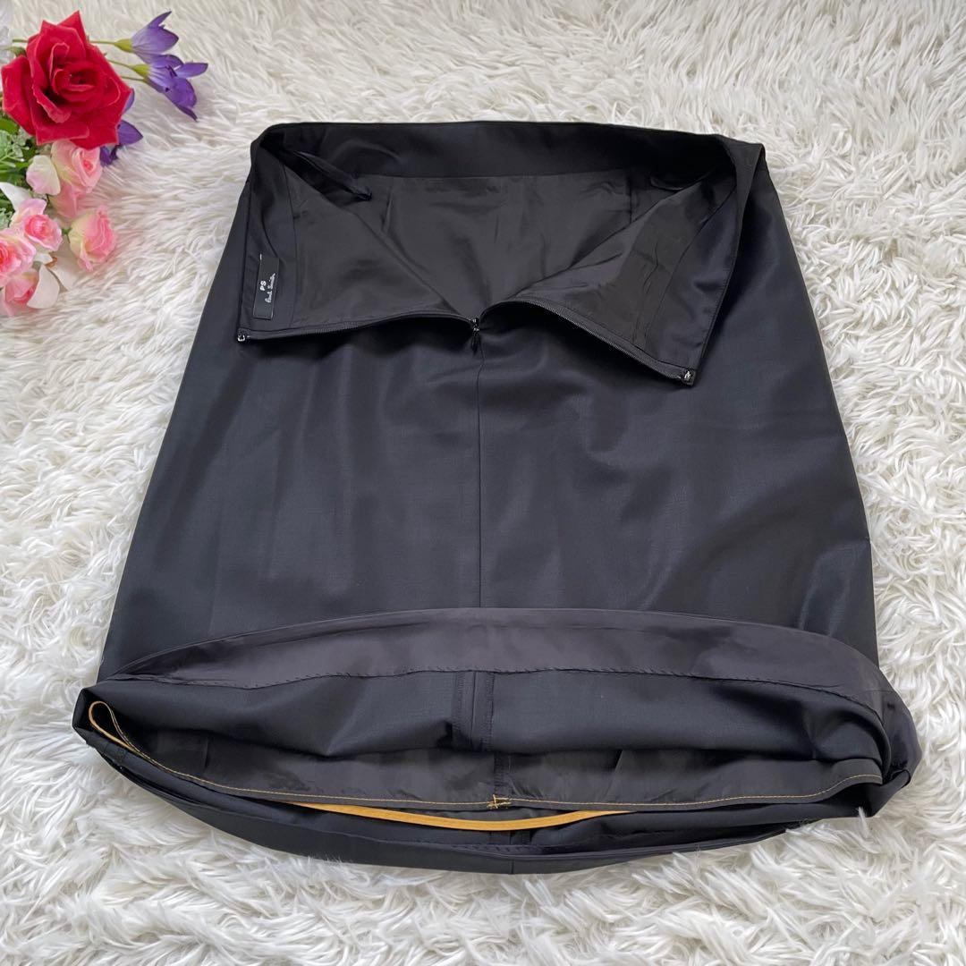 PS Paul Smith ブラックスカートスーツセットアップ上下裏地総柄