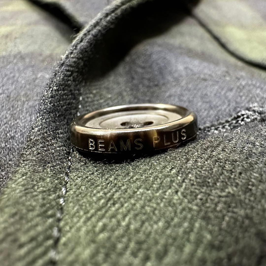 未使用級◎百名品 BEAMS＋ フランネル3ボタンジャケット ブラックウォッチS