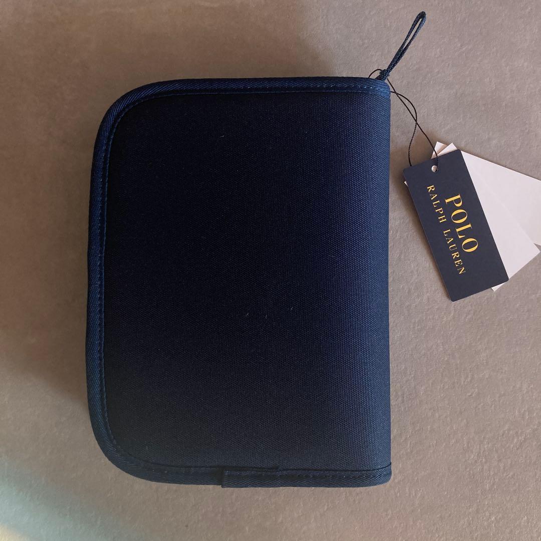 【新品未使用タグ付き】POLO ポロベア 刺繍 星条旗 ネイビー 母子手帳ケース