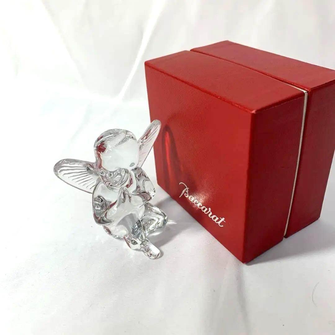 新品 バカラ Baccarat クリスタル エンジェル 天使 置物 箱付き