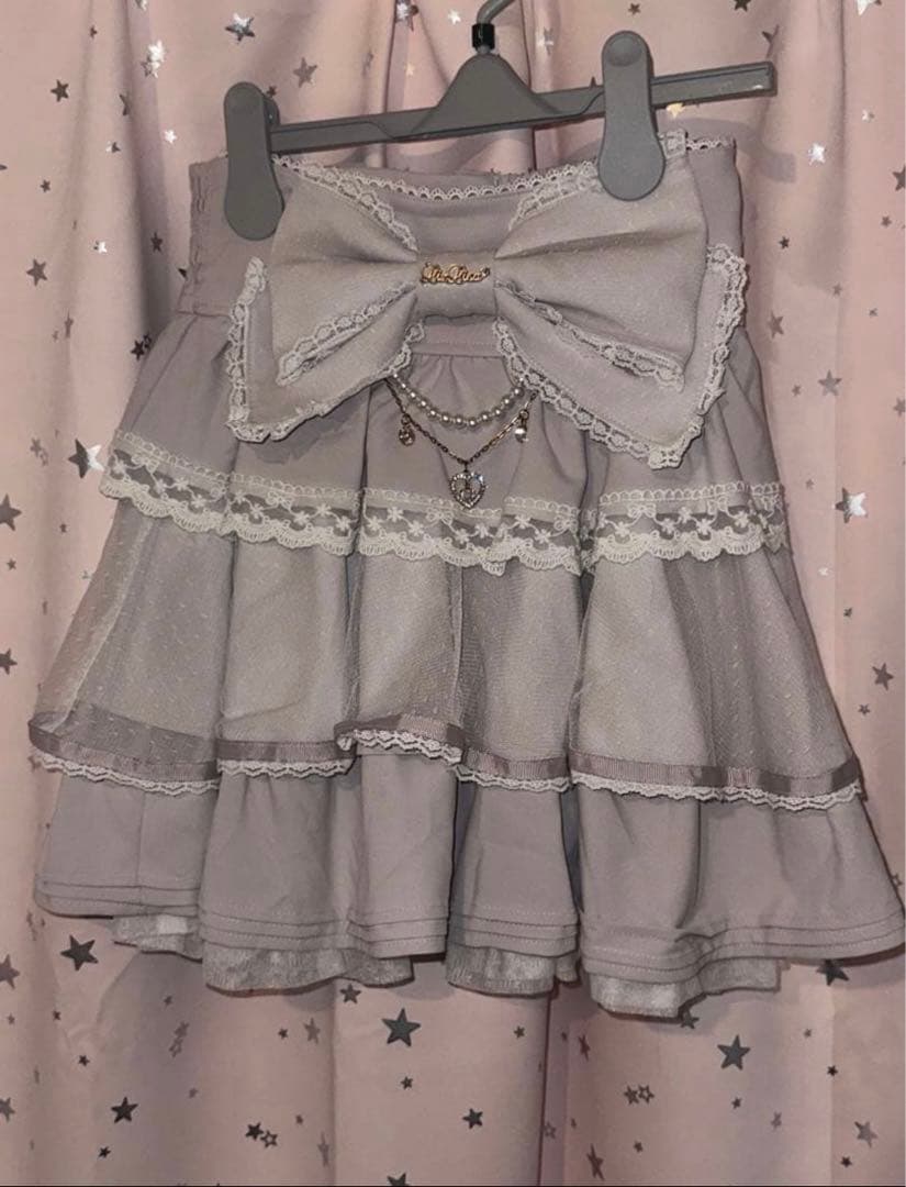 【PM】LIZLISA ビッグリボンティアードスカートピンク