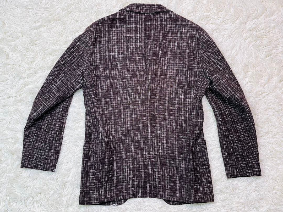 【シルク×リネン】ユニバーサルランゲージ　カノニコ生地　ツイードブレザー　46