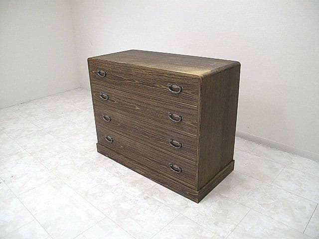 大阪泉州桐箪笥 在銘：桐匠良光　総桐製整理箪笥　着物箪笥　チェスト※スレ箇所あり