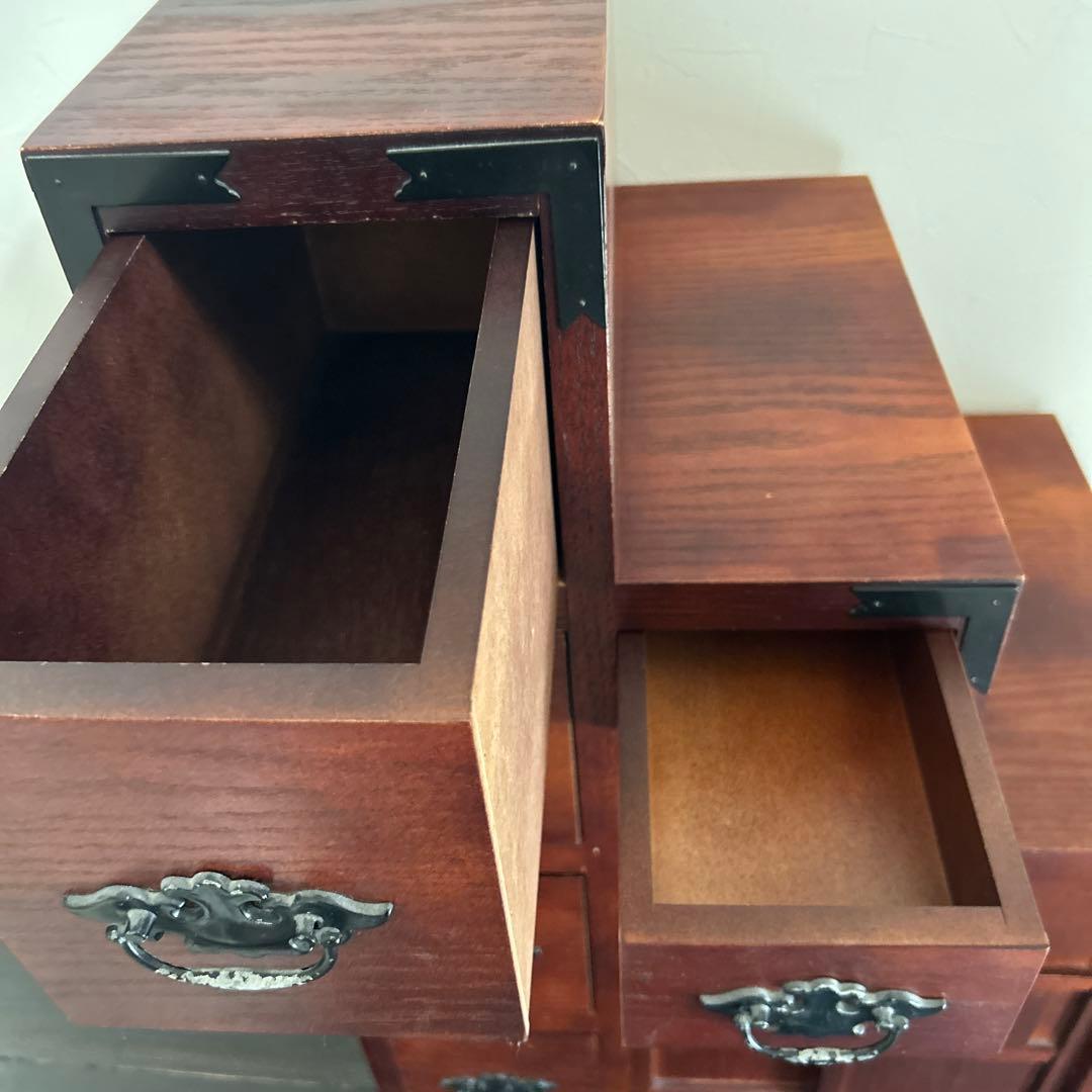 民芸調家具　階段箪笥　階段タンス　右階段