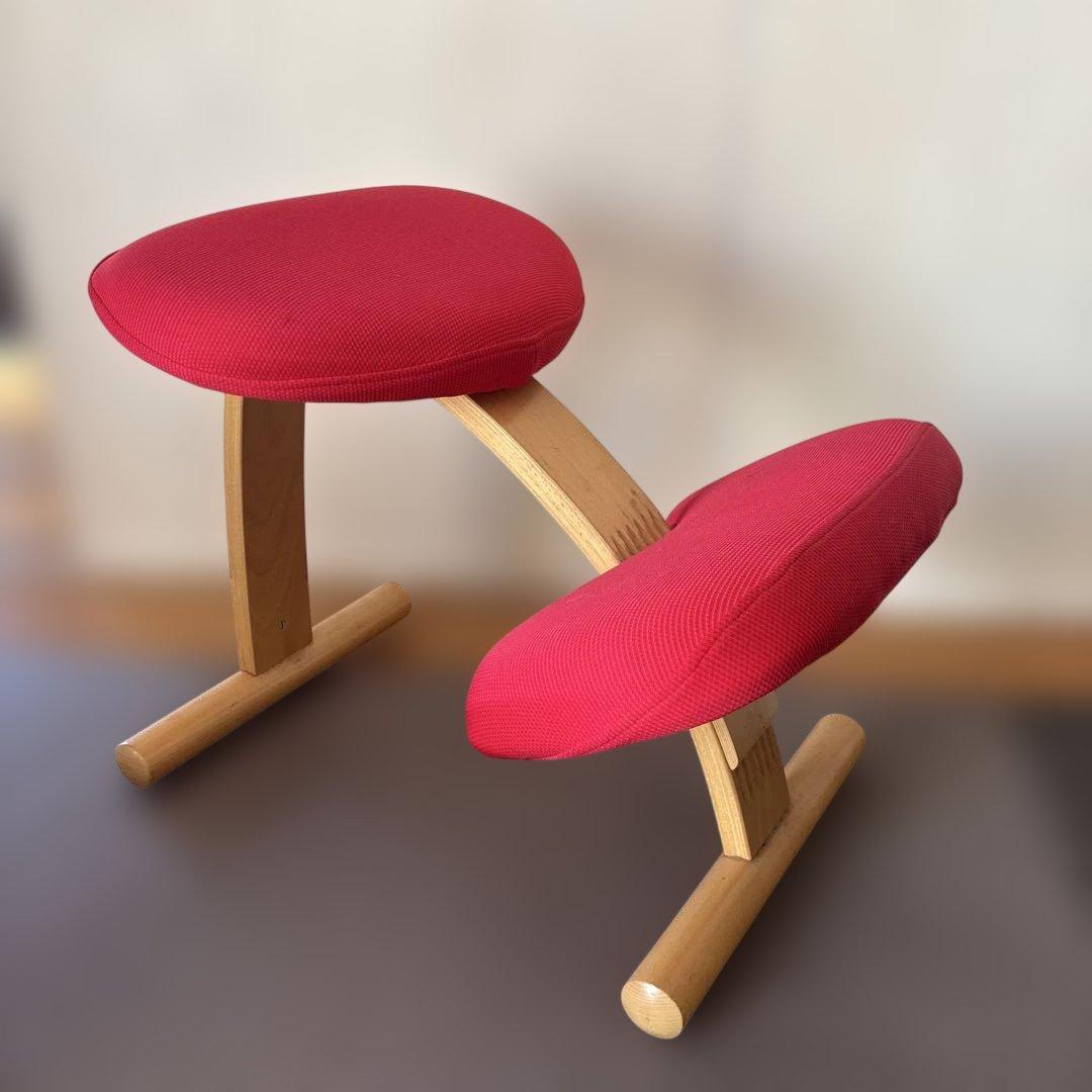 rybo チェア　サカモト　赤カバーつき❶