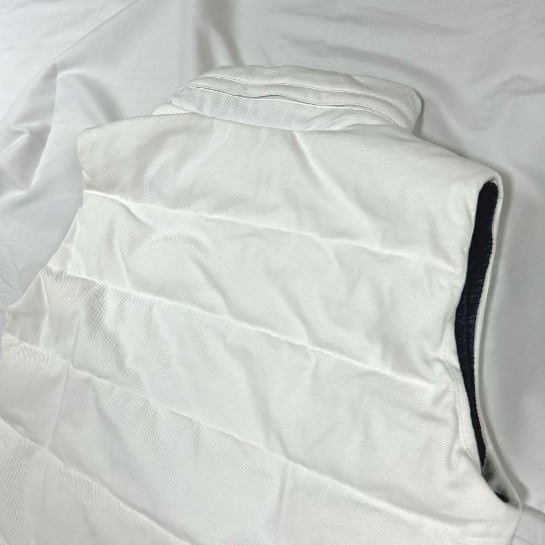 LACOSTE ダウンベスト ホワイト 胸元 刺繍ロゴ S