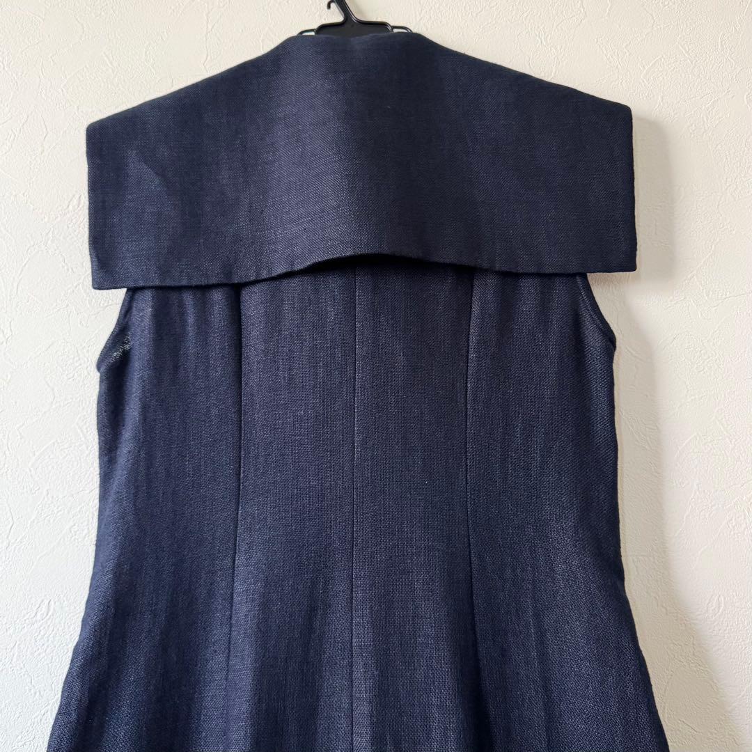 VERMEIL par iena 21SS リネンセーラーカラーワンピース