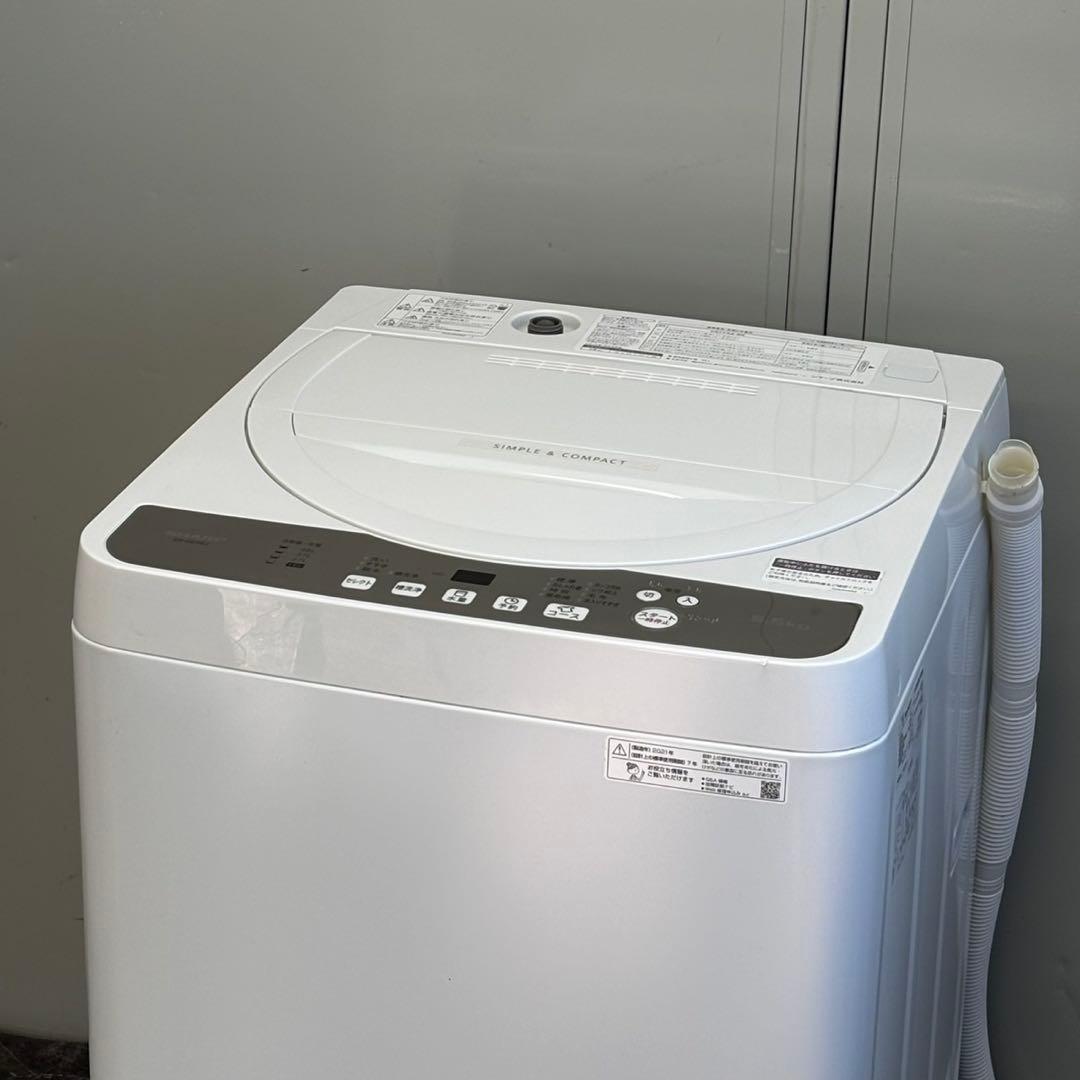 ∞送料込！設置対応◎2021年製5.5kg洗濯機 シャープ ES-GE5EJ-W