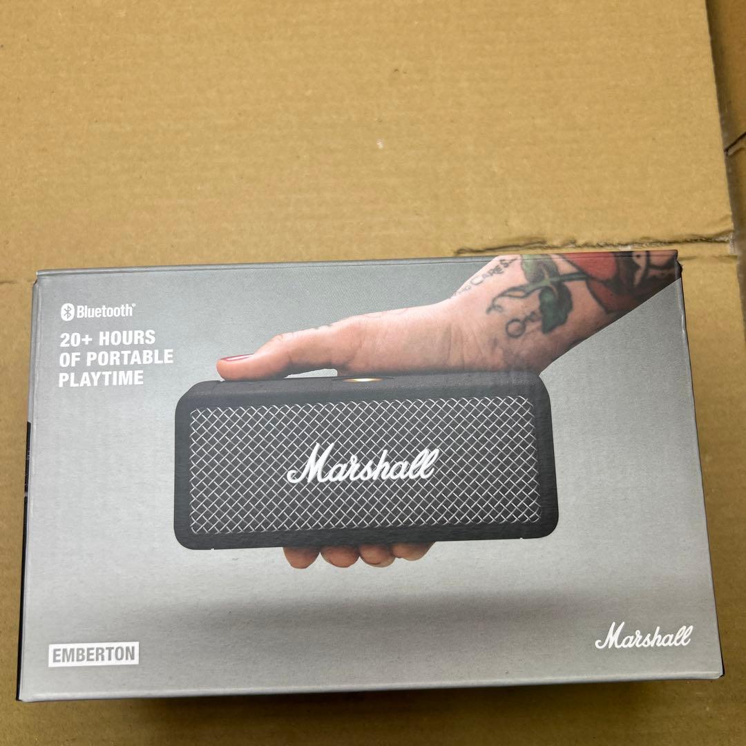 Marshall ワイヤレスポータブル防水スピーカー Emberton ブラック