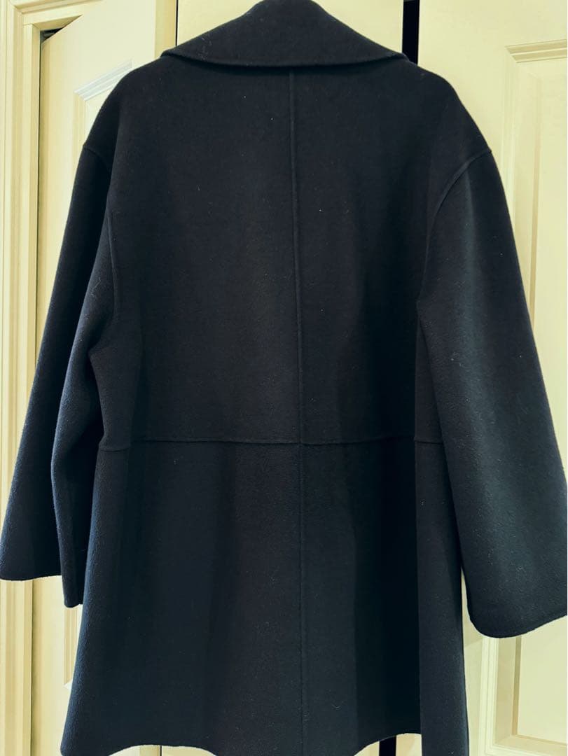 NOBLE - Super160s リバーミドルコート　ネイビ-