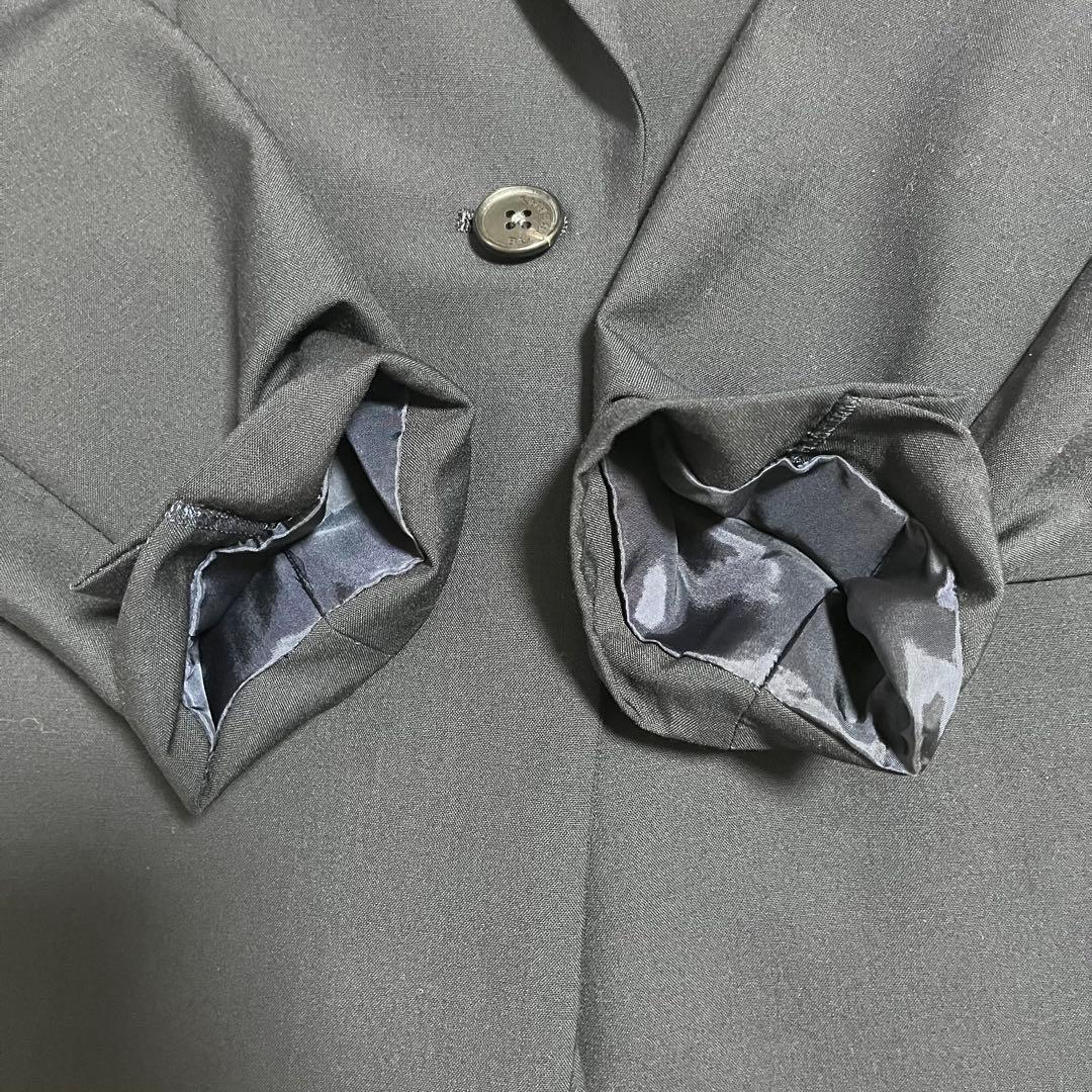 バーバリーロンドン スカートスーツ カシミヤ 42号 濃紺 大きめ