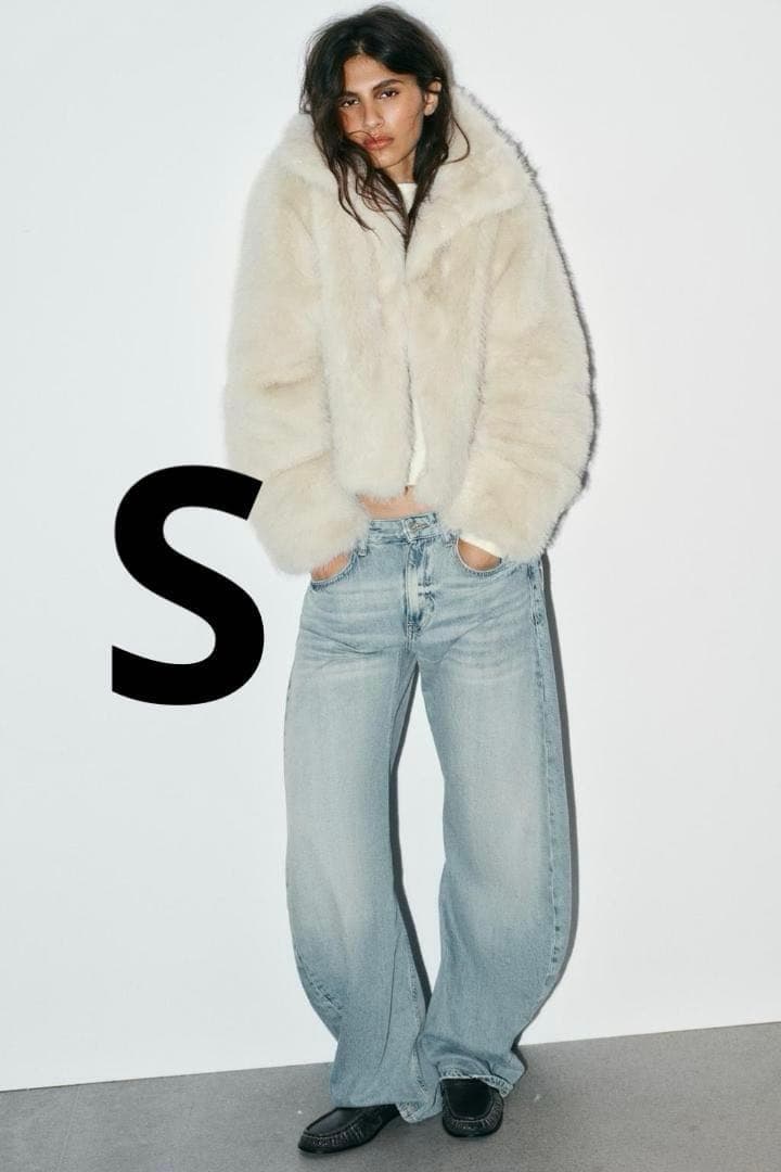 ZARA ザラ ショートフェイクファーコート S