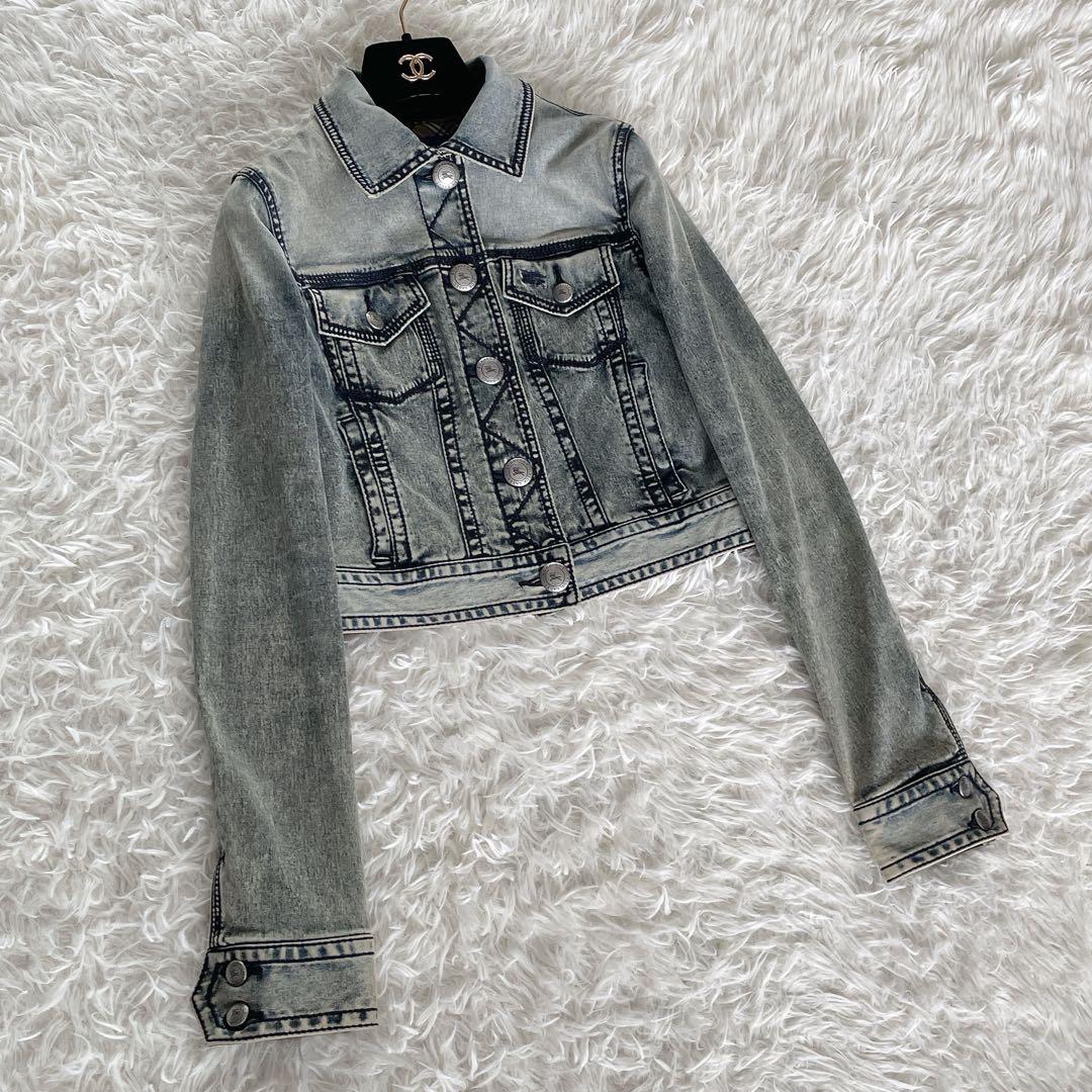 希少✨【バーバリーブルーレーベル】ホースロゴ刺繍デニムジャケット ノバチェック