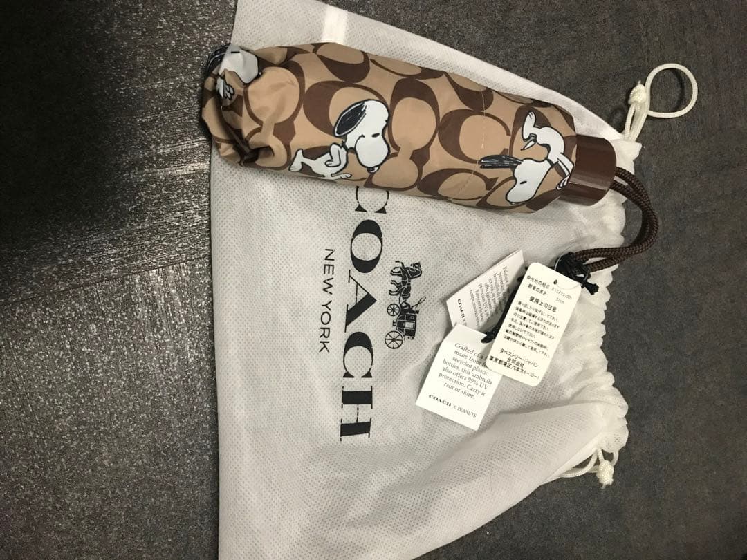 COACH スヌーピー柄 折りたたみ傘