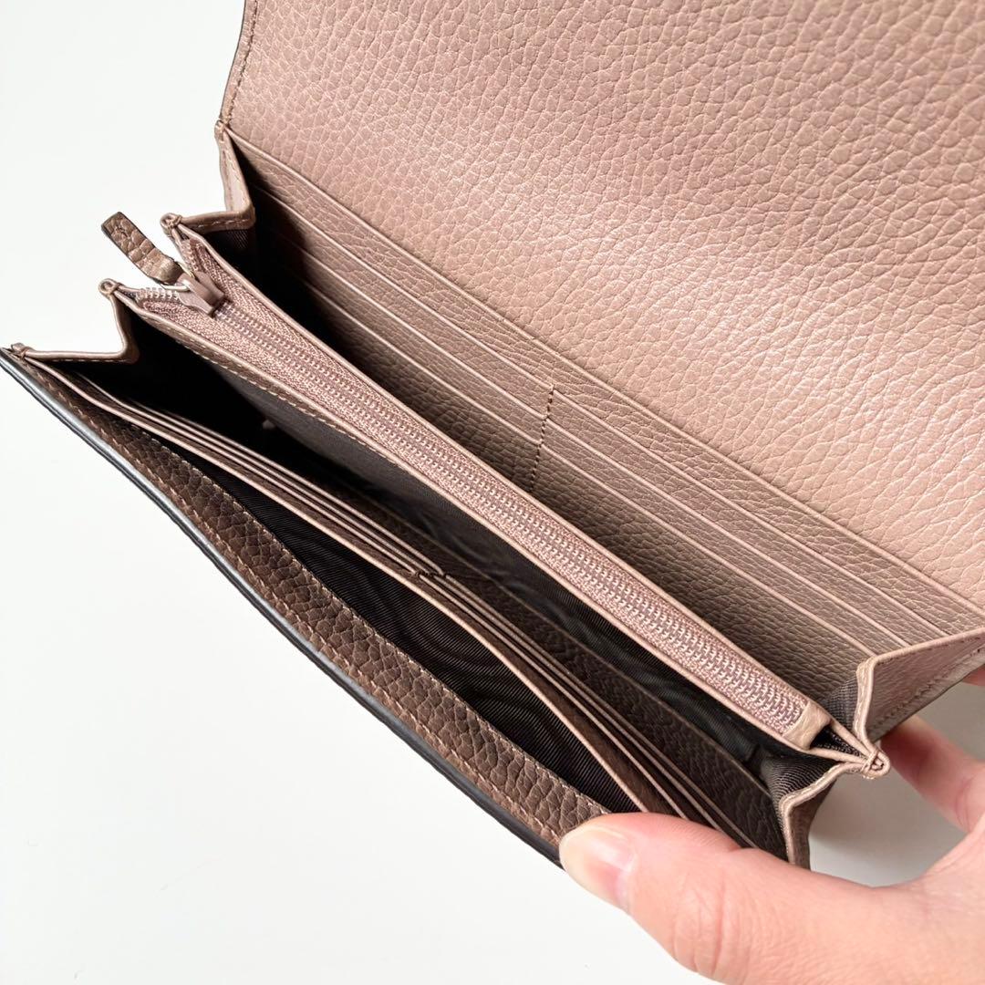 【新品・保管品】GUCCI 長財布 ダブルG バイカラー コンチネンタル ピンク