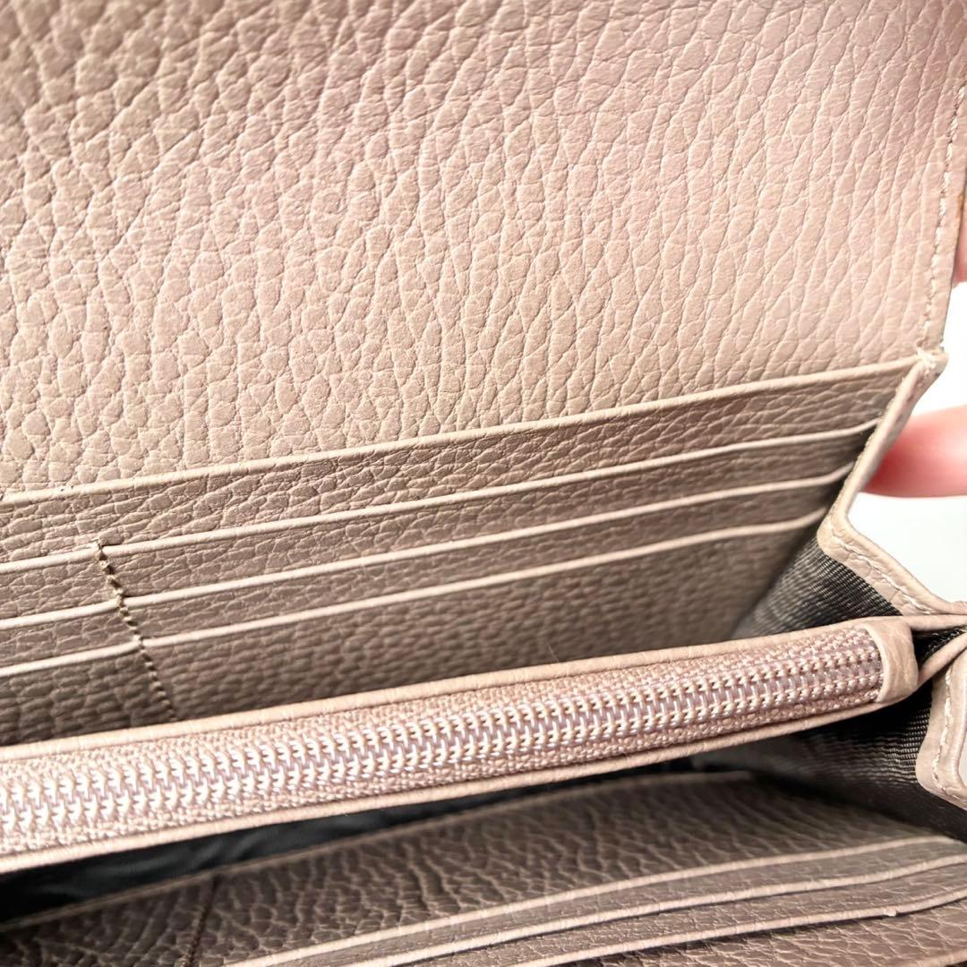 【新品・保管品】GUCCI 長財布 ダブルG バイカラー コンチネンタル ピンク