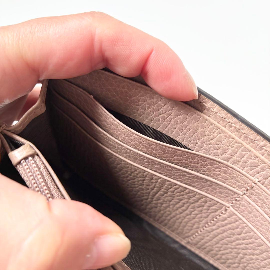 【新品・保管品】GUCCI 長財布 ダブルG バイカラー コンチネンタル ピンク