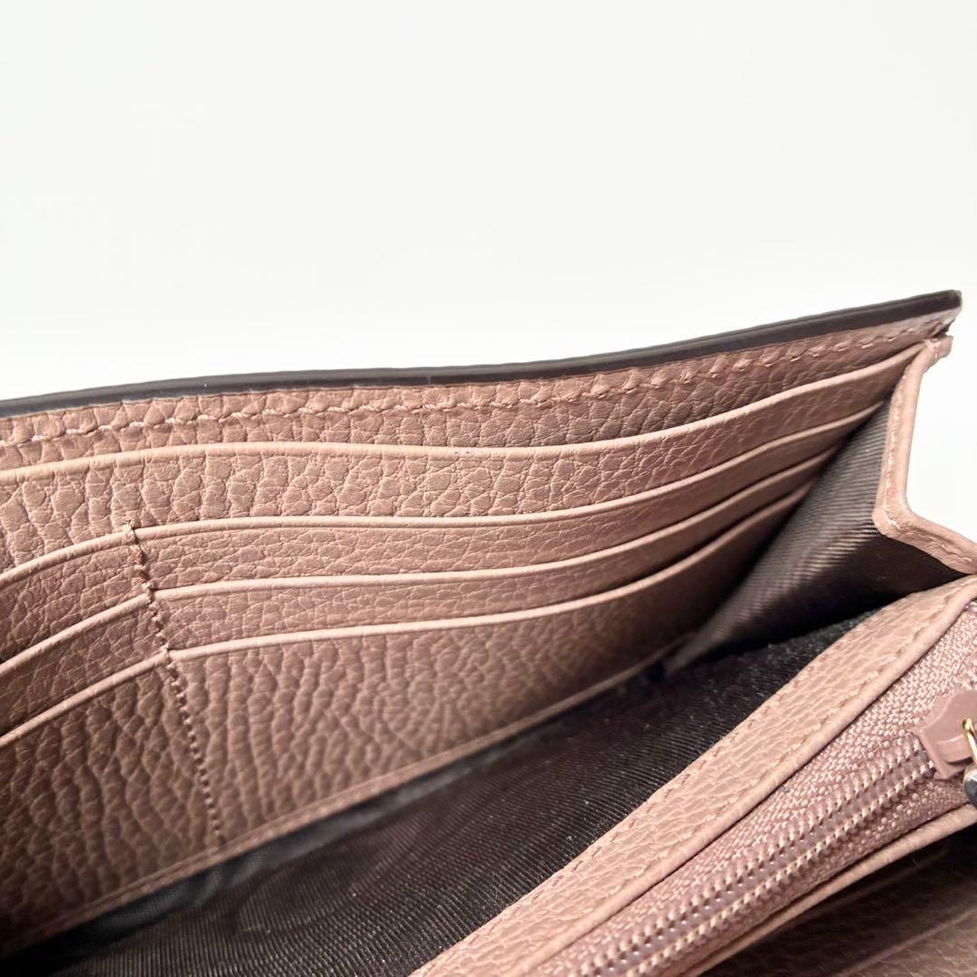 【新品・保管品】GUCCI 長財布 ダブルG バイカラー コンチネンタル ピンク