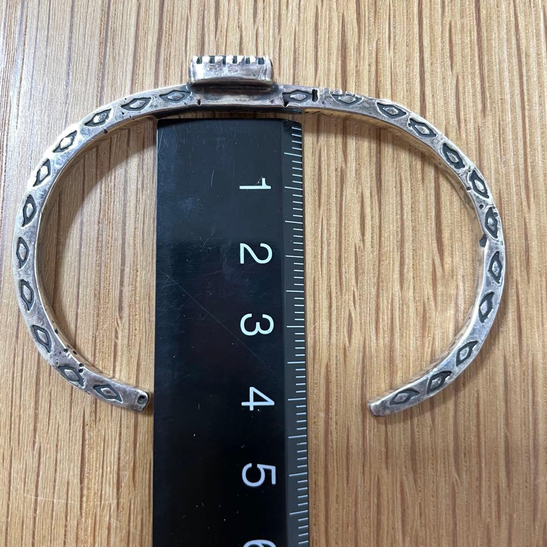 シルバーバングル　インディアンジュエリー　ターコイズ