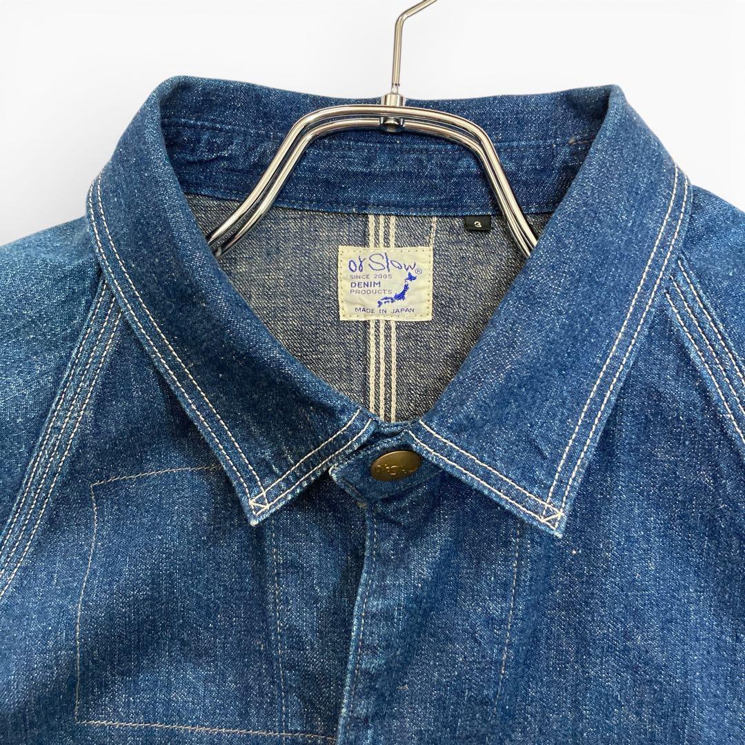 【極美品】orSlow オアスロウ 50s デニムカバーオール 濃紺 3